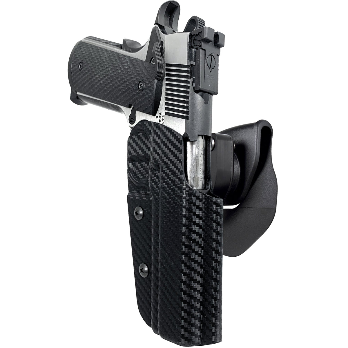 1911 5'' w/ Full Dust Cover OWB Quick Release Paddle Holster by Black Scorpion Outdoor Gear – view 2