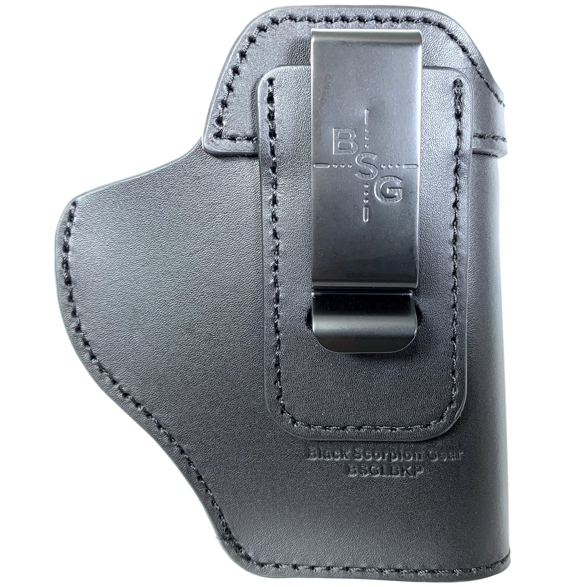 Black Leather IWB Holster 5'' x 3 7/8'' by Black Scorpion Outdoor Gear – view 3