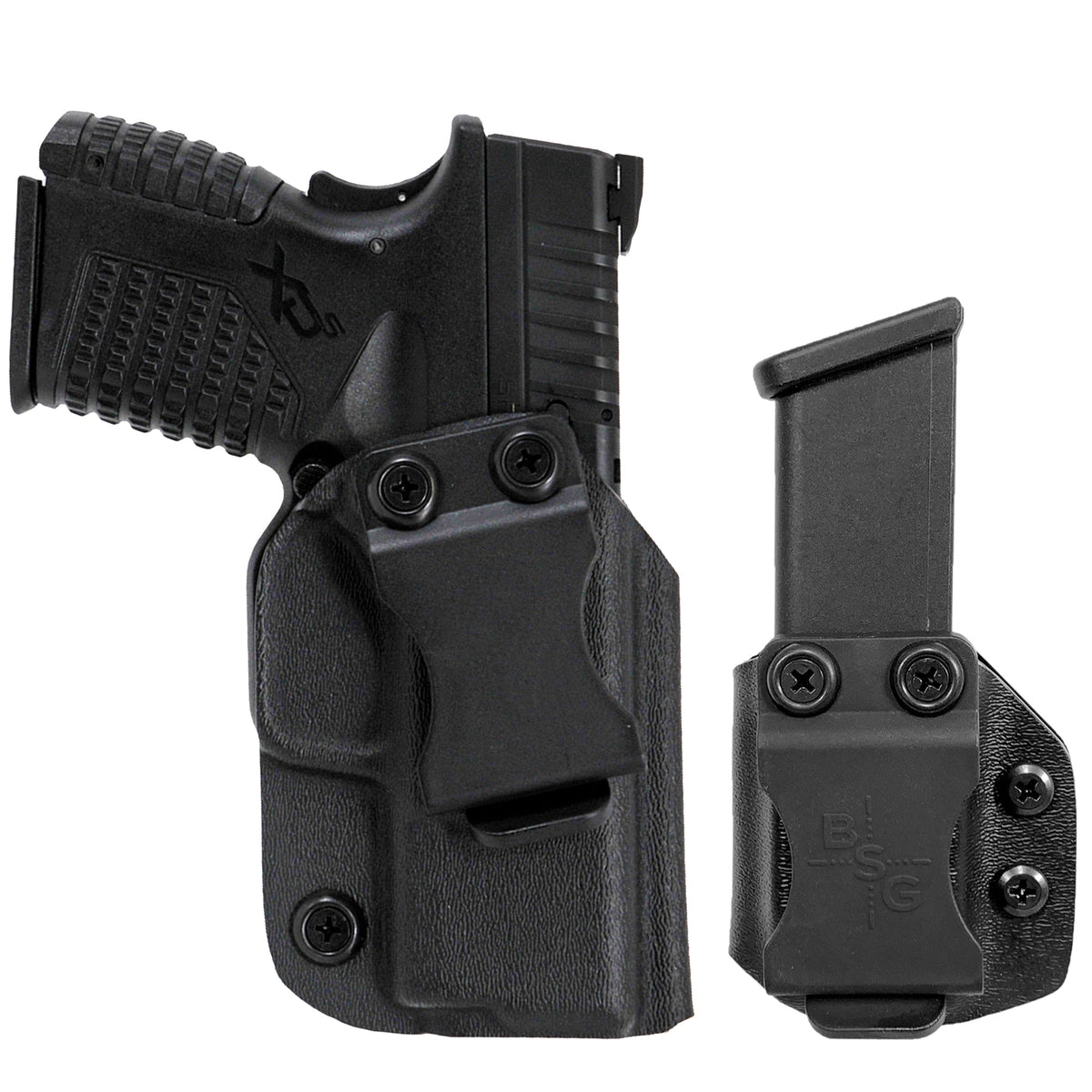Springfield XD-S 3.3'' IWB Kydex Holster & Mag Pouch Combo by Black Scorpion Outdoor Gear