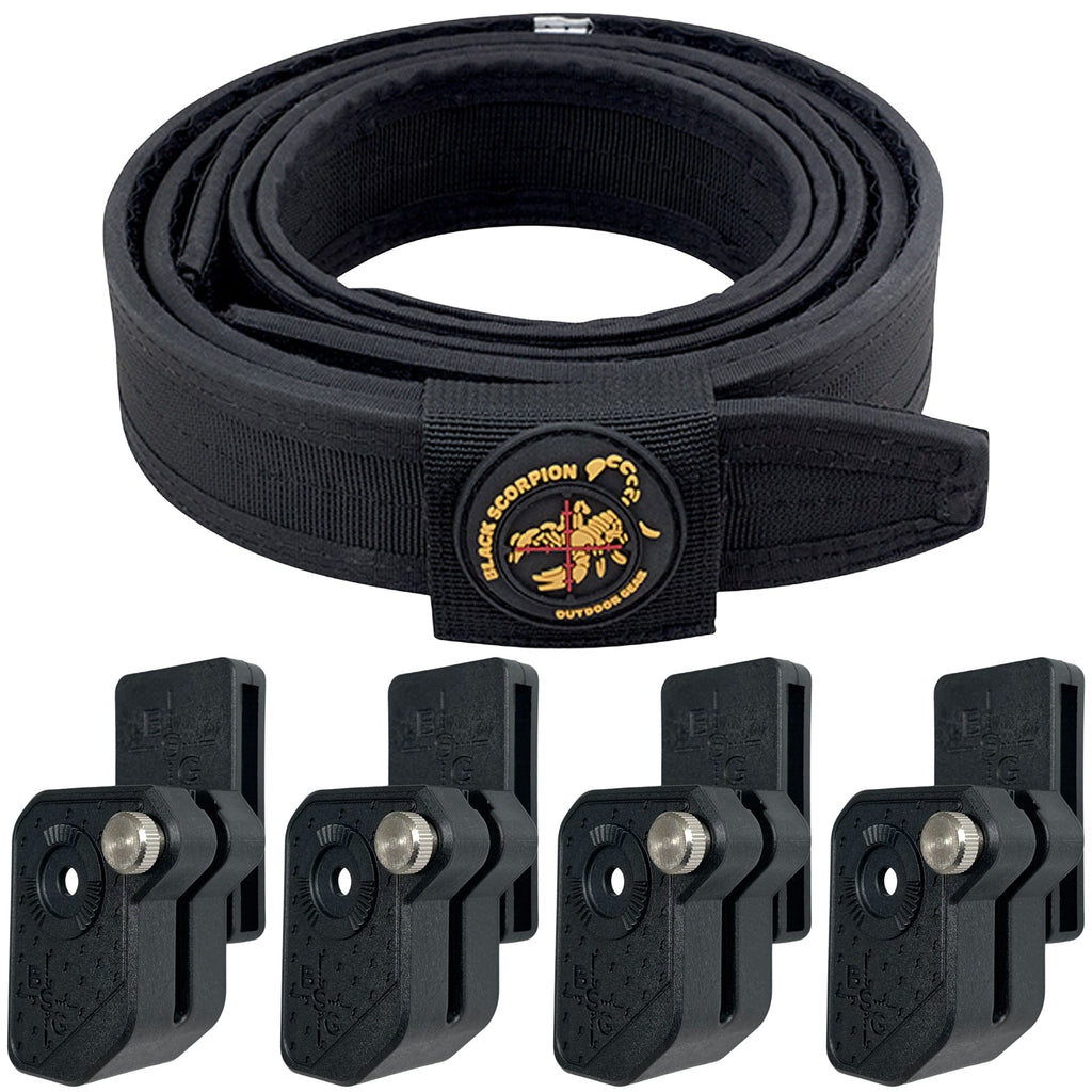 Competition Rig - 1 Pro HD Belt, 4 Ambidextrous Double Stack Mag Pouches by Black Scorpion Outdoor Gear