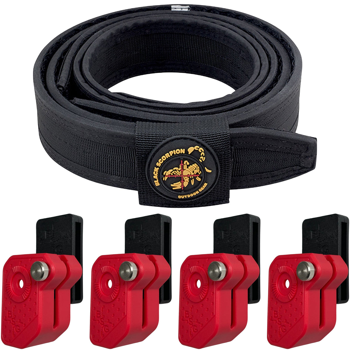 Competition Rig - 1 Pro HD Belt, 4 Ambidextrous Double Stack Mag Pouches by Black Scorpion Outdoor Gear – view 3