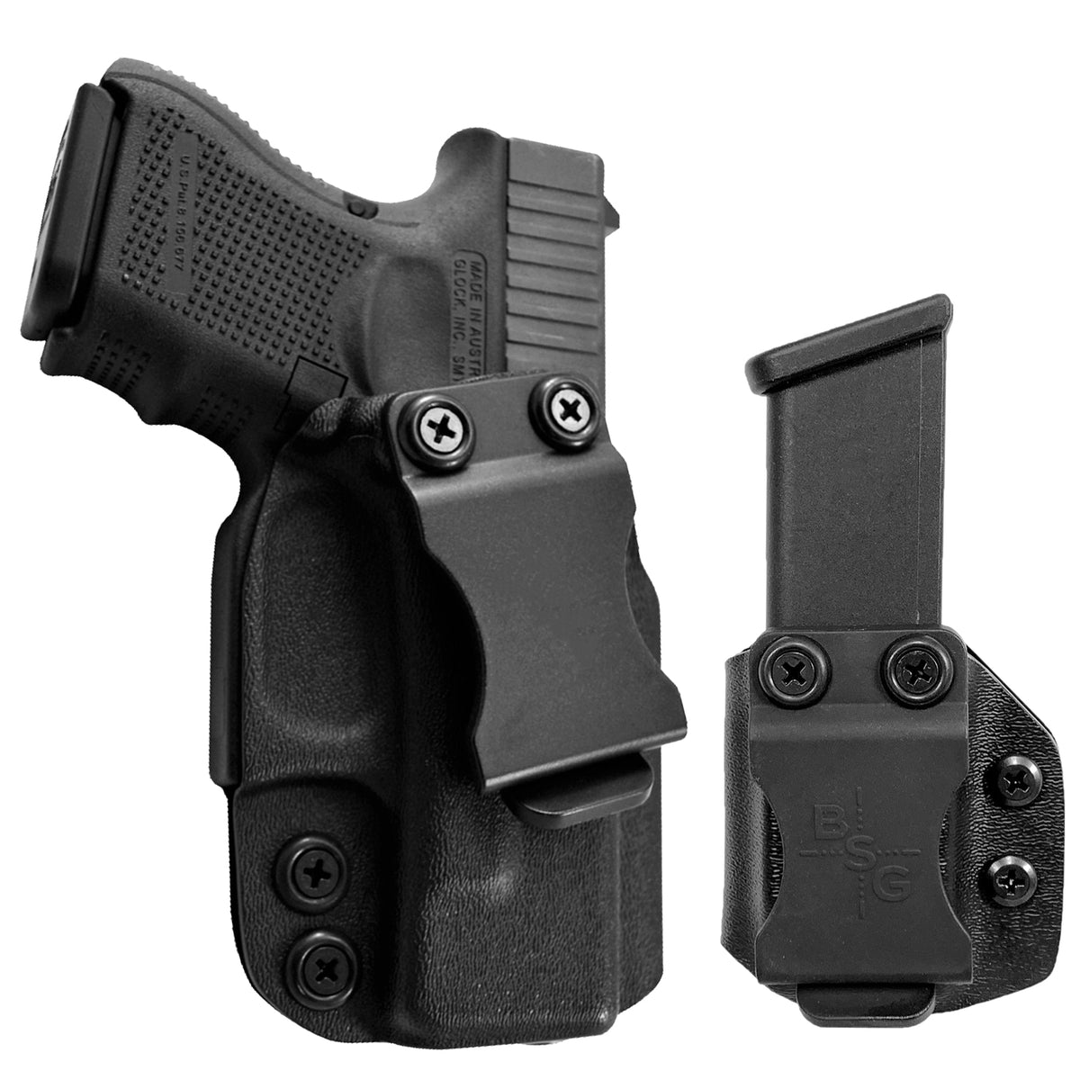 Glock 26, 27, 33 IWB Sweat Guard Holster & Mag Pouch Combo by Black Scorpion Outdoor Gear