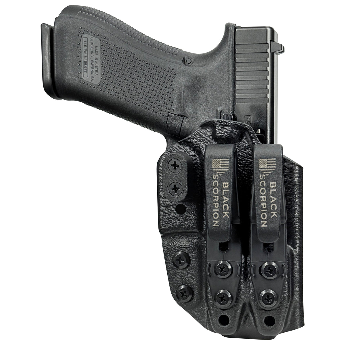 Glock 19, 23, 45 (Gen-5) AIWB Dual Clip X Holster by Black Scorpion Outdoor Gear