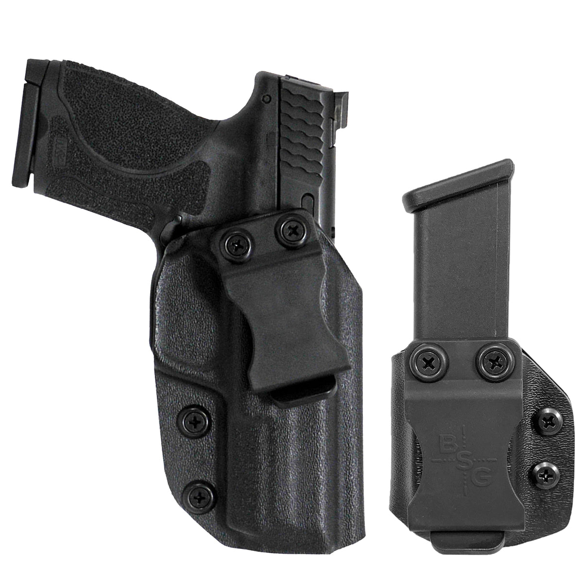 Smith & Wesson MP9, MP40 4.25'' IWB Kydex Holster & Mag Pouch Combo by Black Scorpion Outdoor Gear