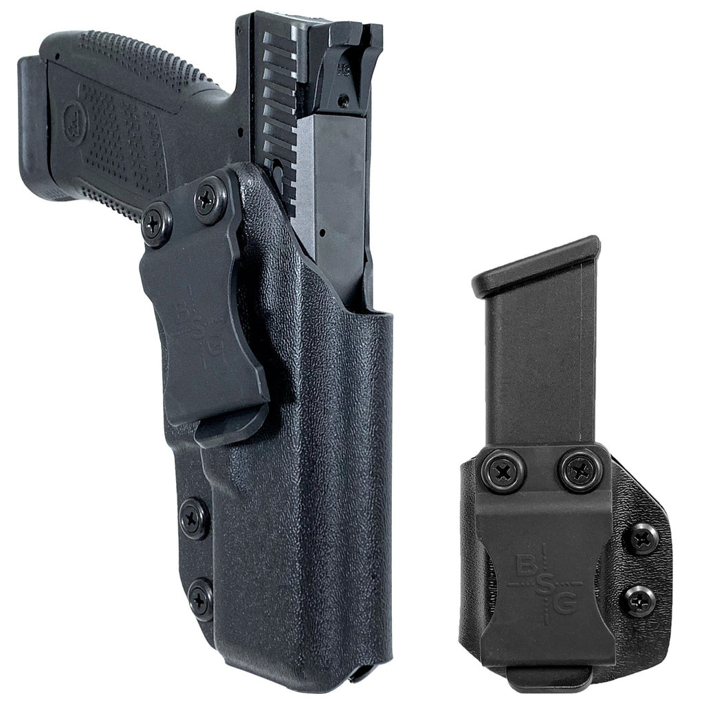 CZ P-10C IWB Sweat Guard Holster & Mag Pouch Combo by Black Scorpion Outdoor Gear