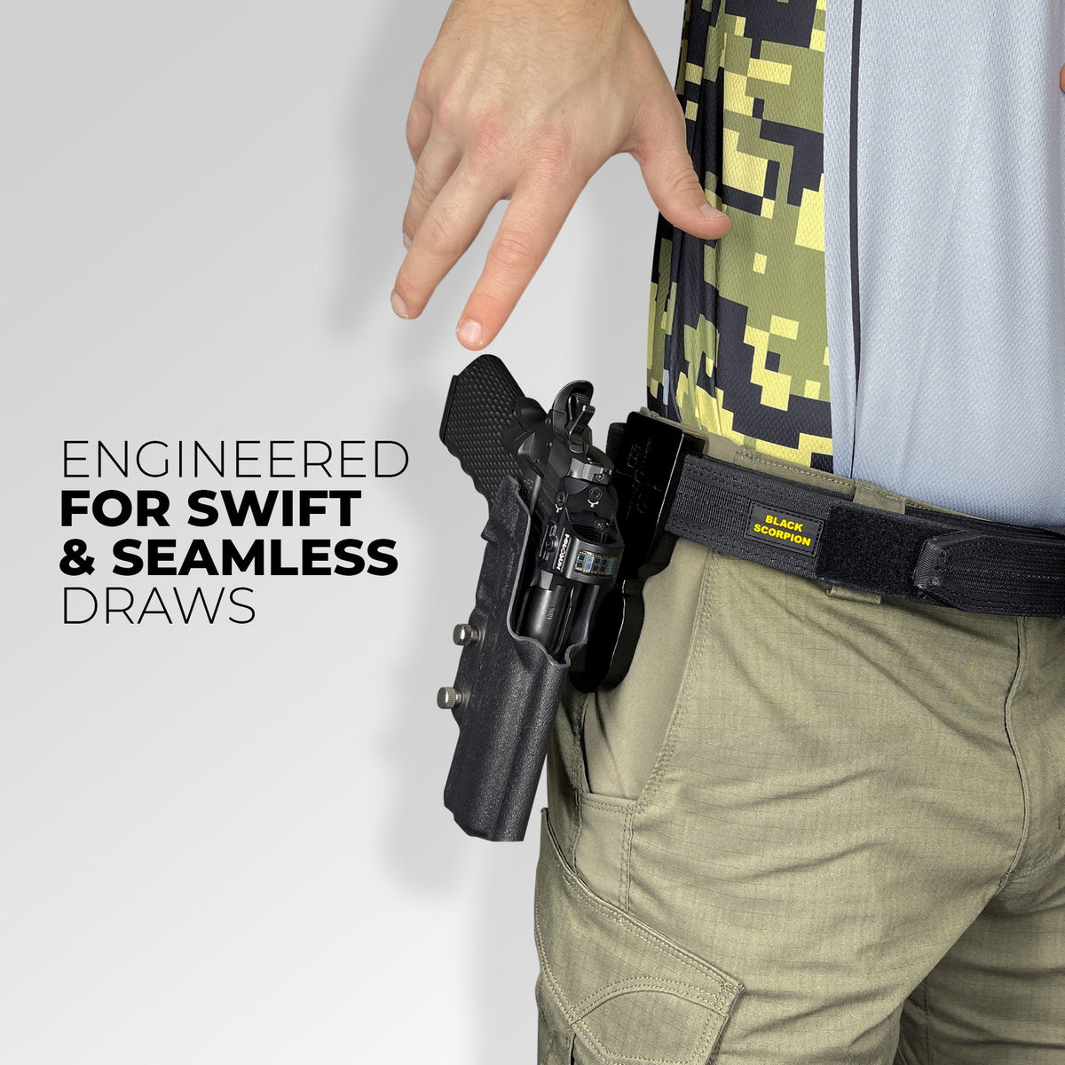 Glock 17, 22, 44, 45 (Gen 5) w/ Streamlight TLR-1 HL Pro Heavy Duty Competition Holster by Black Scorpion Outdoor Gear – view 5