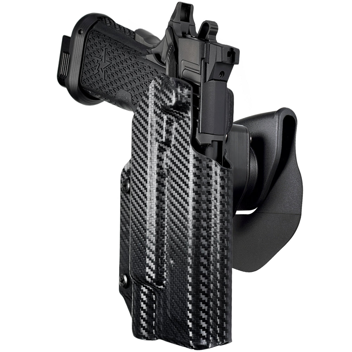 Staccato XC w/ SureFire X300U-A OWB Quick Release Paddle Holster by Black Scorpion Outdoor Gear – view 2