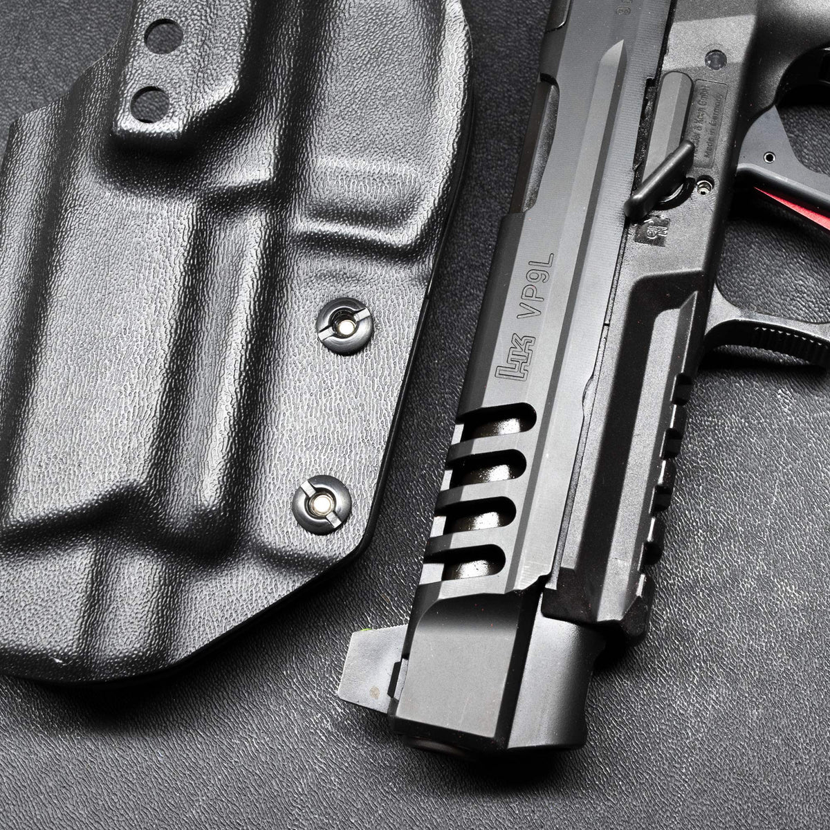 Heckler & Koch VP9L w/ Align Tactical Thumb Rest OWB Paddle Holster by Black Scorpion Outdoor Gear – view 3